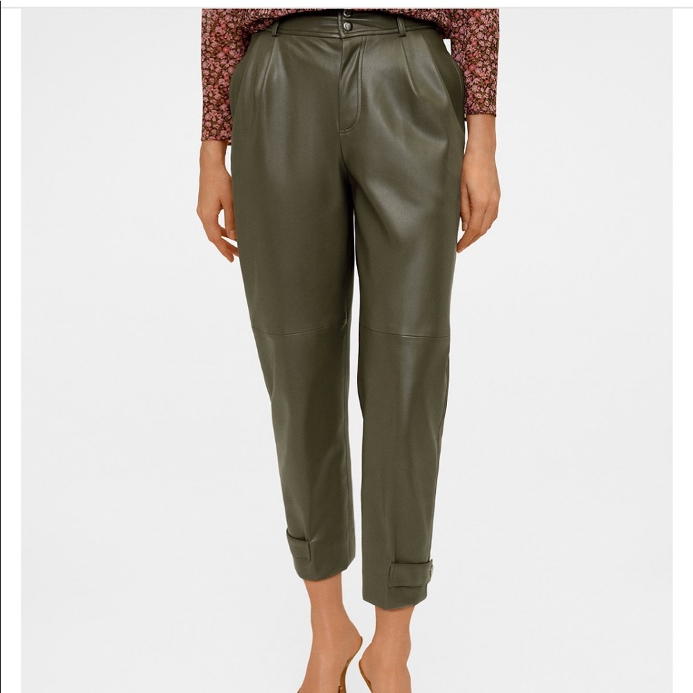 Dart High Waist Pant in Dark Green